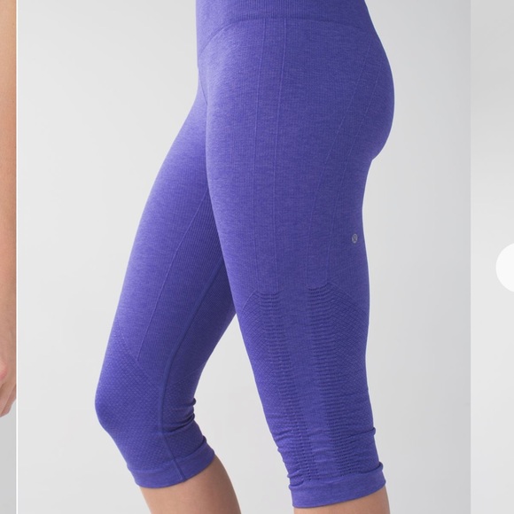 NWT Lululemon In The Flow Crop II Heathered Purple - Picture 2 of 10